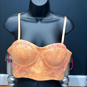 2000s aesthetic corset style orange crop top